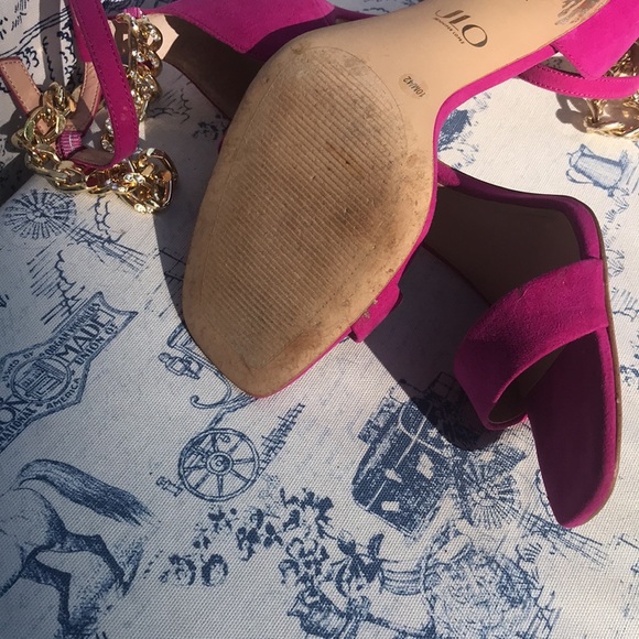 GUC with box Jlo 10M Malika heel hot pink with chains and strap - Picture 7 of 10